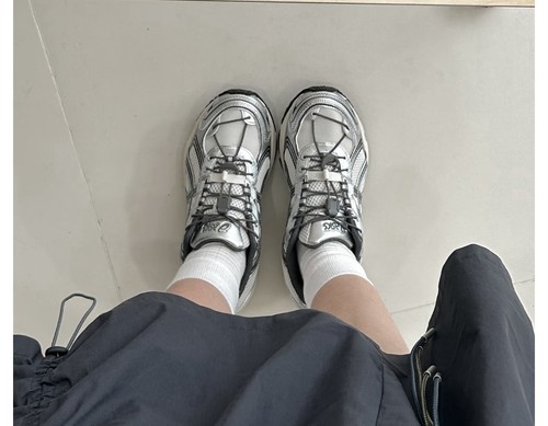 Asics silver and - silver, white